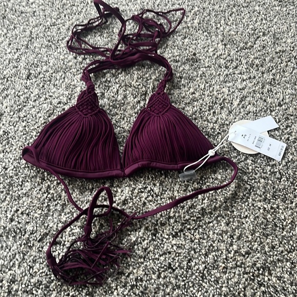 PQ Mila Triangle bikini top size S and M NWT in Sangria - Picture 3 of 7